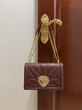 GLAMI Large Devotion Bag In Quilted Nappa Dark Violet For Women 10in/26cm GLAMI