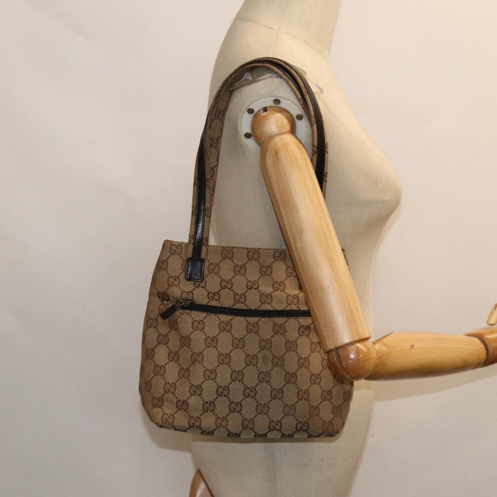 GUCCI GG Canvas Shoulder Bag Beige 002 1075 82821
