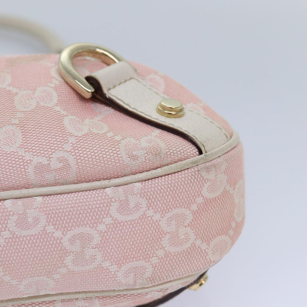 GUCCI GG Canvas Shoulder Bag Pink White 130738 82824