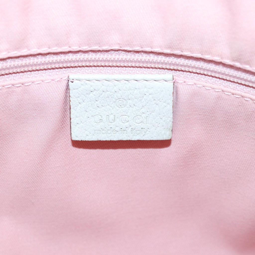 GUCCI GG Canvas Shoulder Bag Pink White 130738 82824