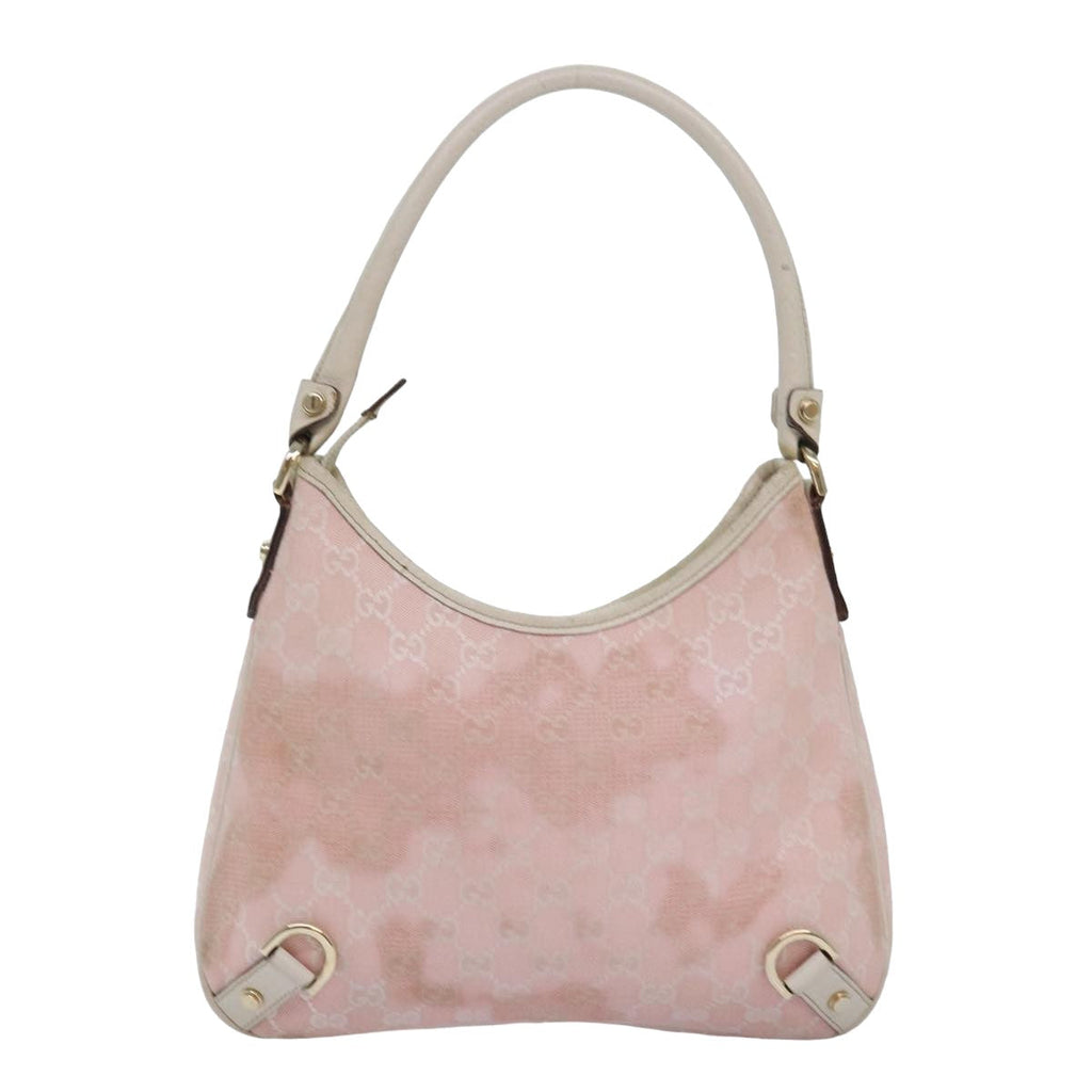 GUCCI GG Canvas Shoulder Bag Pink White 130738 82824