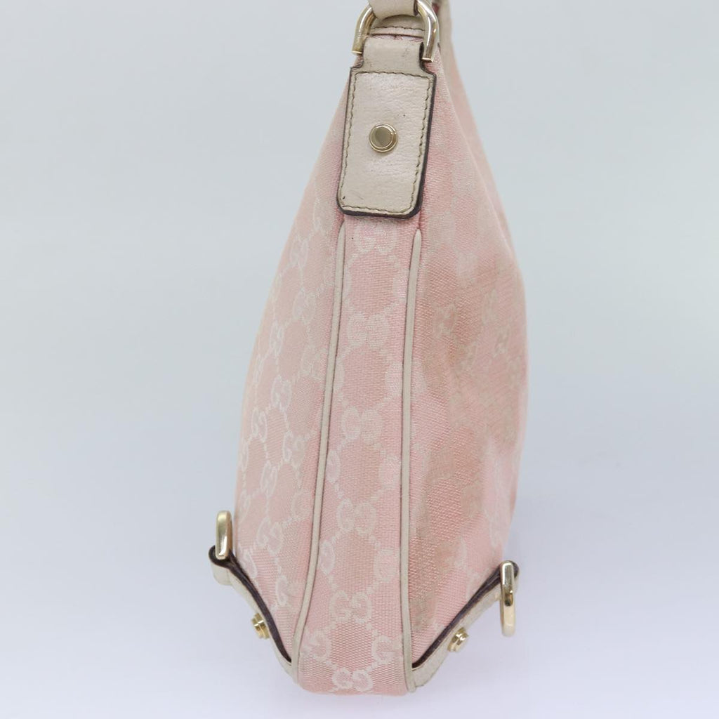 GUCCI GG Canvas Shoulder Bag Pink White 130738 82824