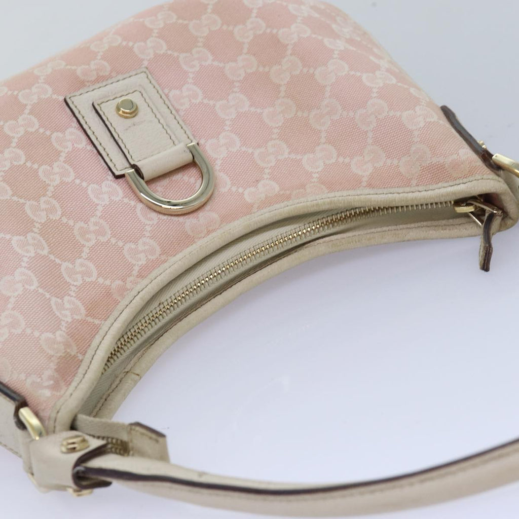 GUCCI GG Canvas Shoulder Bag Pink White 130738 82824