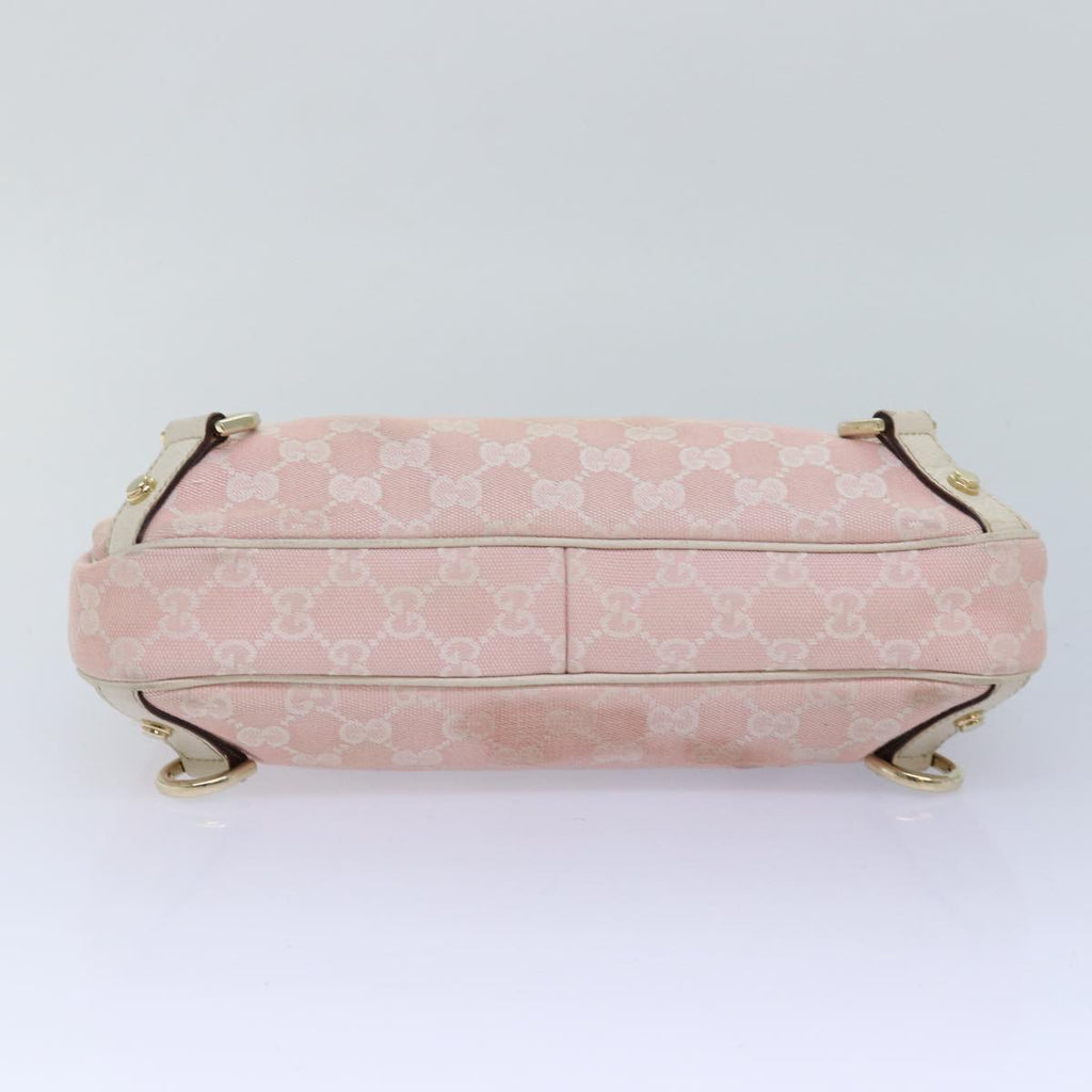 GUCCI GG Canvas Shoulder Bag Pink White 130738 82824