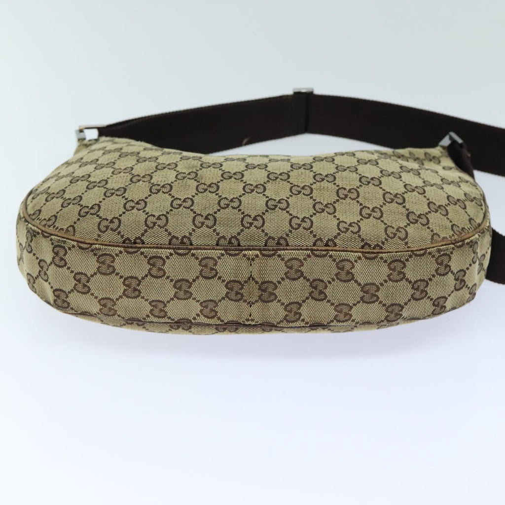 GUCCI GG Canvas Shoulder Bag Beige Brown 122709 82825