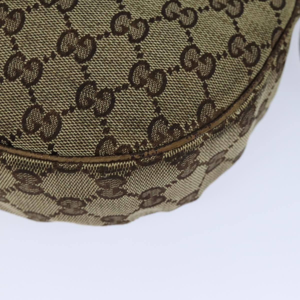 GUCCI GG Canvas Shoulder Bag Beige Brown 122709 82825
