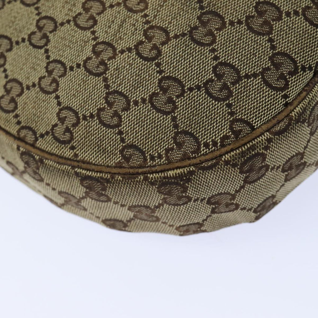 GUCCI GG Canvas Shoulder Bag Beige Brown 122709 82825