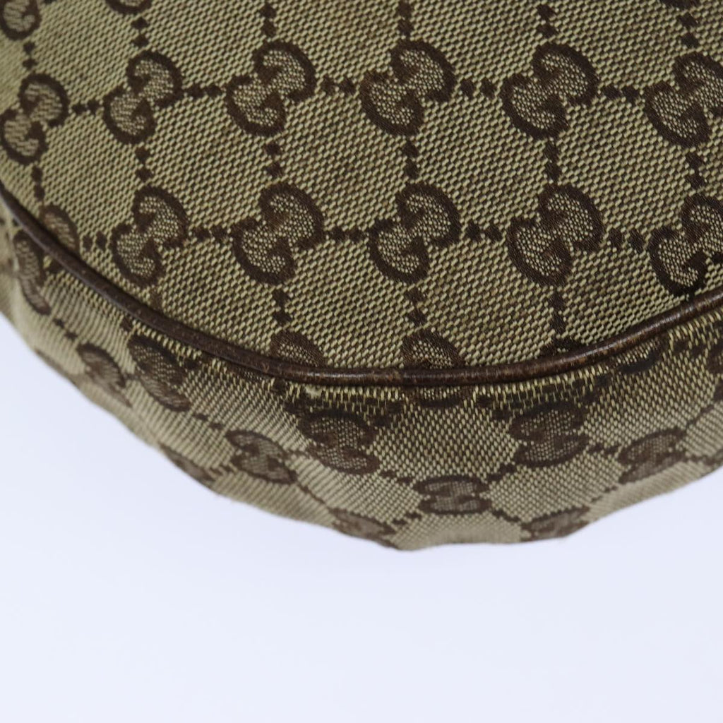 GUCCI GG Canvas Shoulder Bag Beige Brown 122709 82825