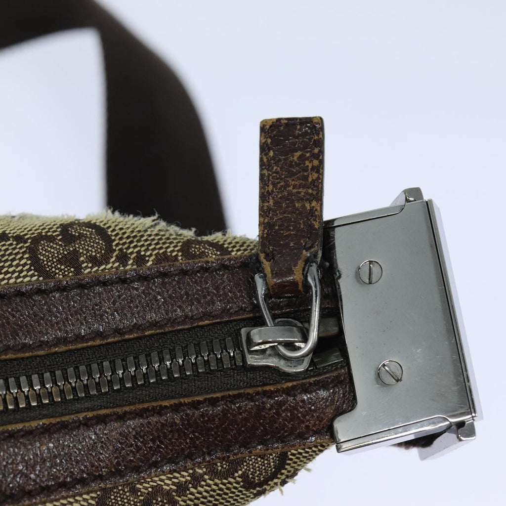 GUCCI GG Canvas Shoulder Bag Beige Brown 122709 82825