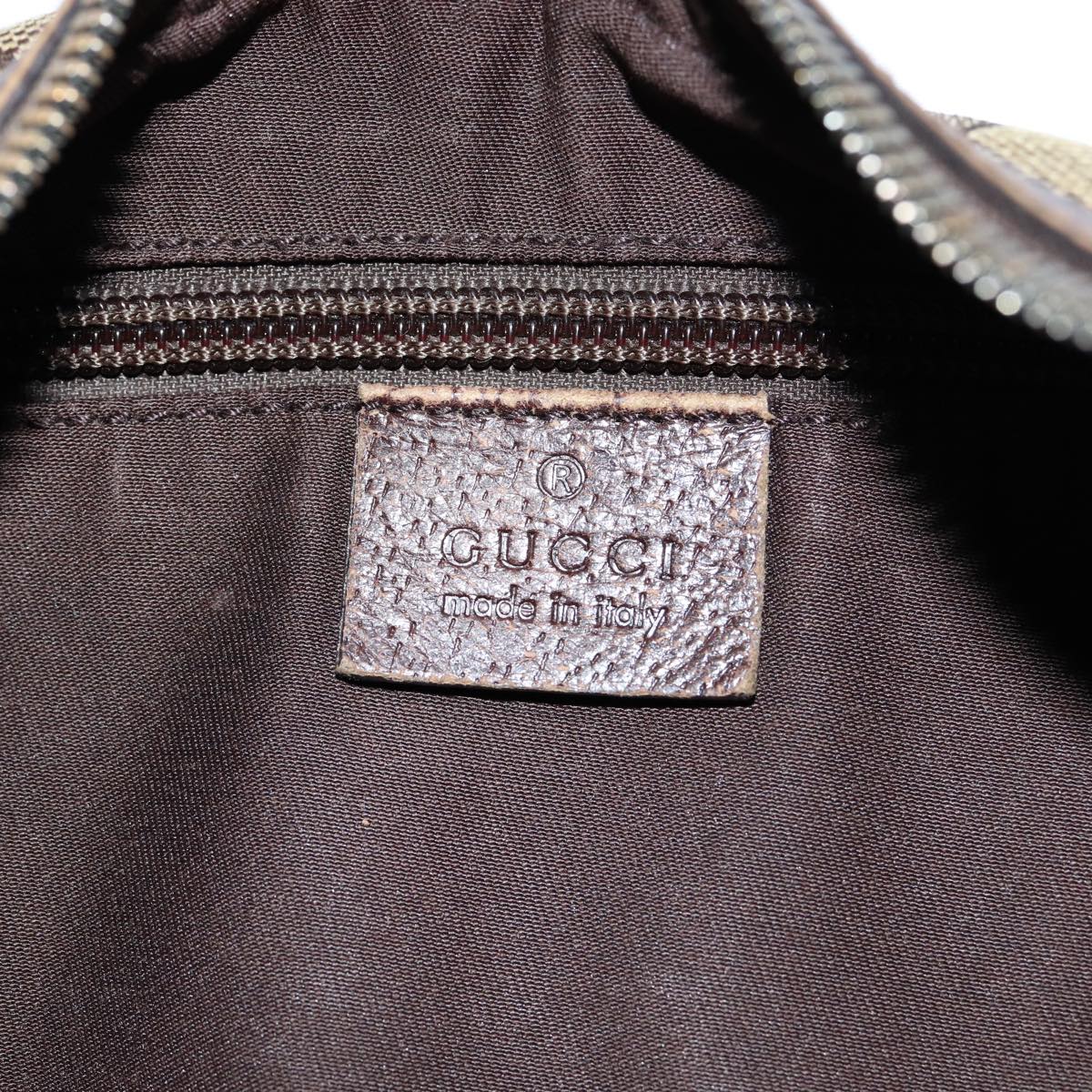 GUCCI GG Canvas Shoulder Bag Beige Brown 122709 82825