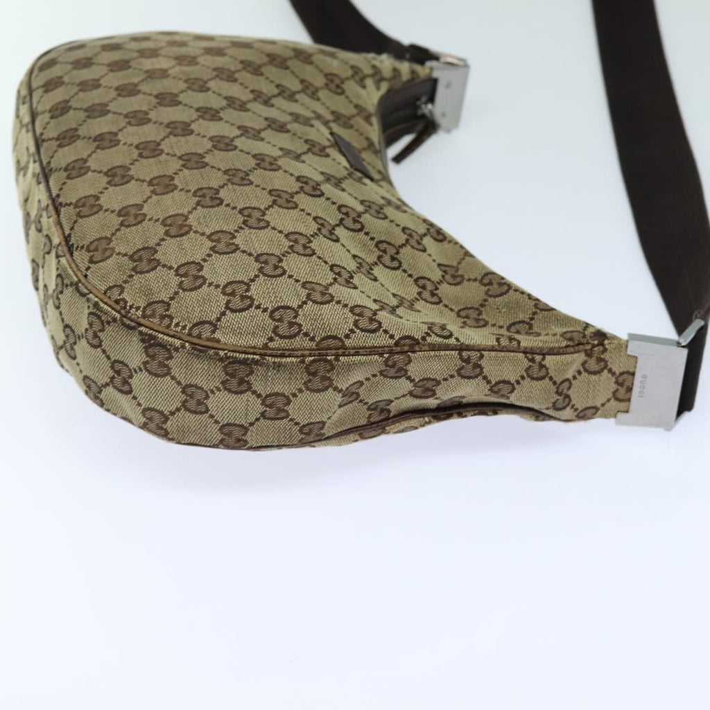 GUCCI GG Canvas Shoulder Bag Beige Brown 122709 82825