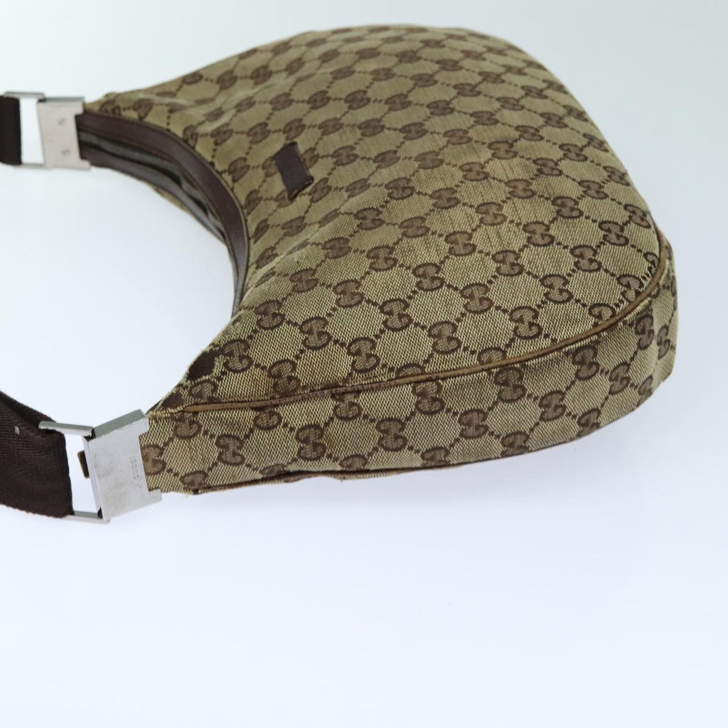 GUCCI GG Canvas Shoulder Bag Beige Brown 122709 82825