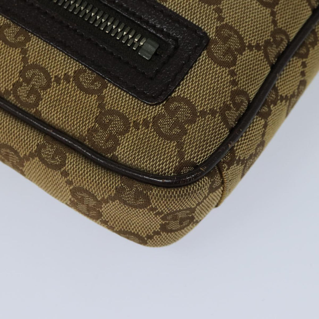 GUCCI GG Canvas Shoulder Bag Beige Brown 122760 82827