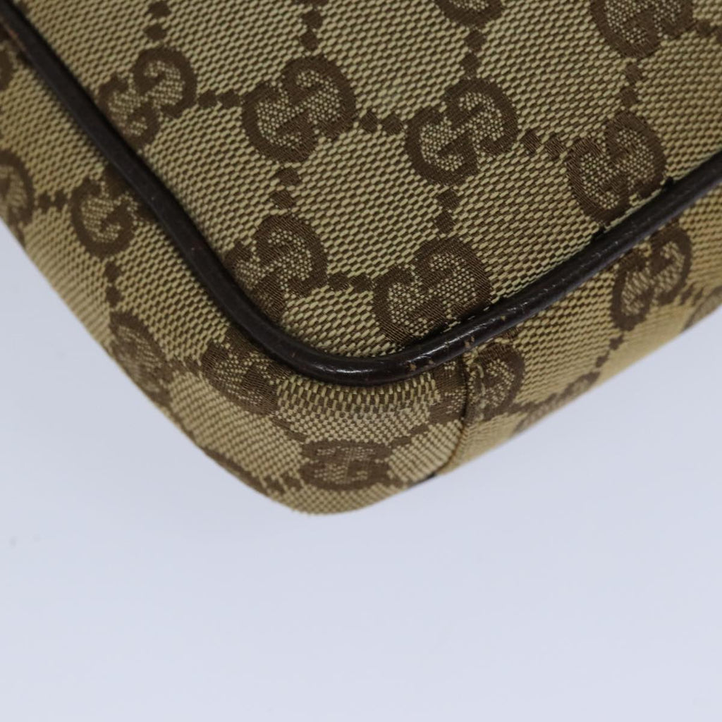 GUCCI GG Canvas Shoulder Bag Beige Brown 122760 82827