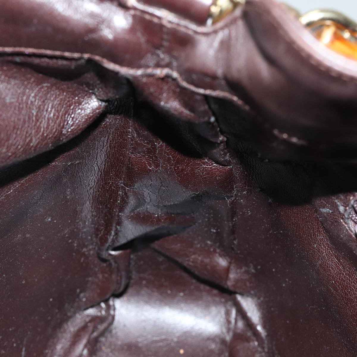 GUCCI Bamboo Hand Bag Leather 2way Brown 001 1638 82830