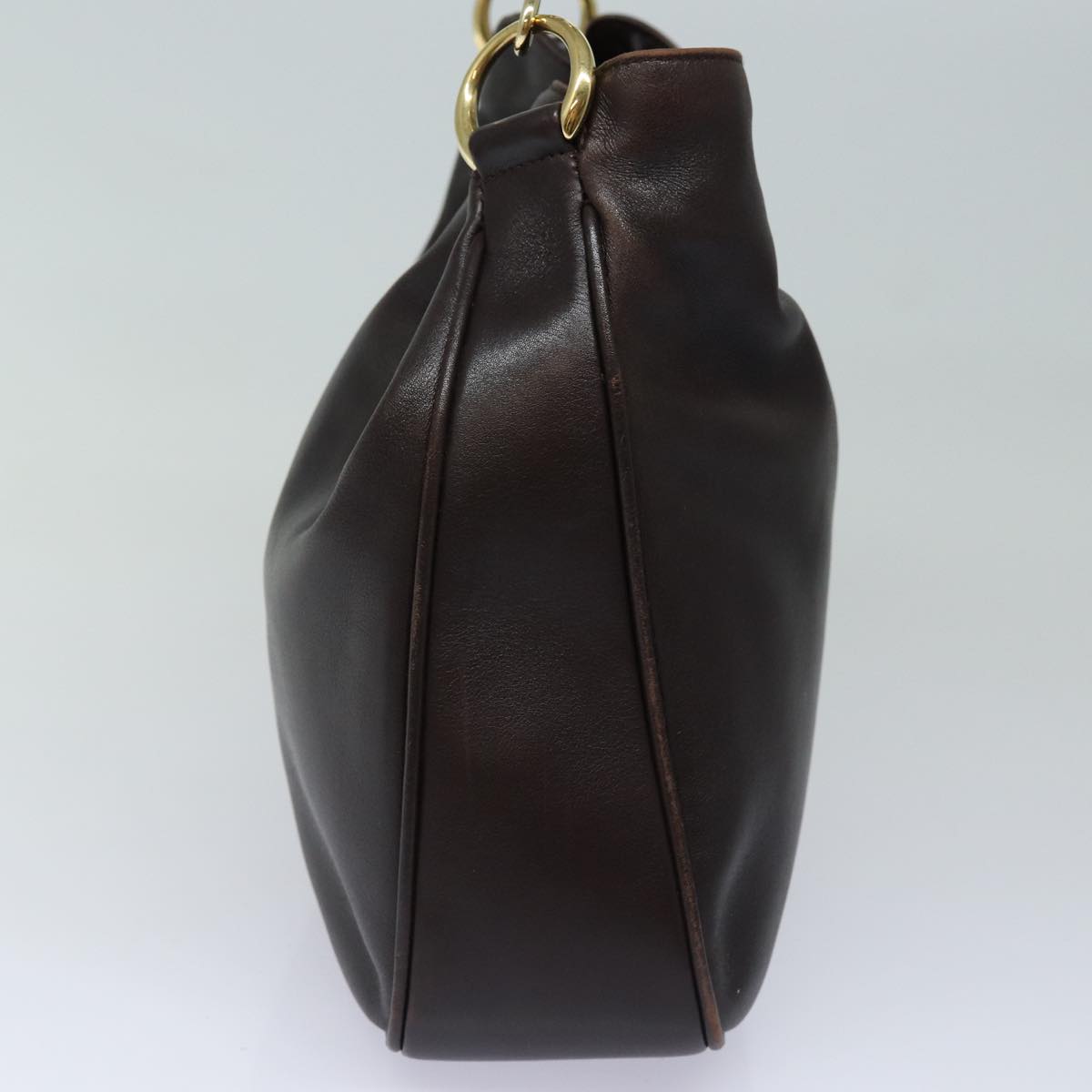GUCCI Bamboo Hand Bag Leather 2way Brown 001 1638 82830