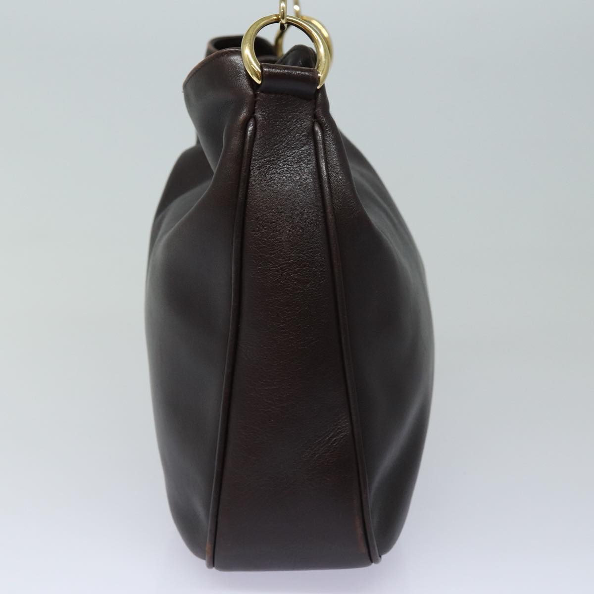 GUCCI Bamboo Hand Bag Leather 2way Brown 001 1638 82830