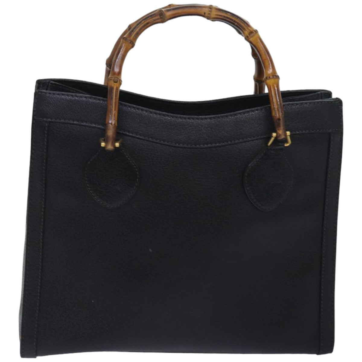 GUCCI Bamboo Hand Bag Leather Black 002 123 0260 82832