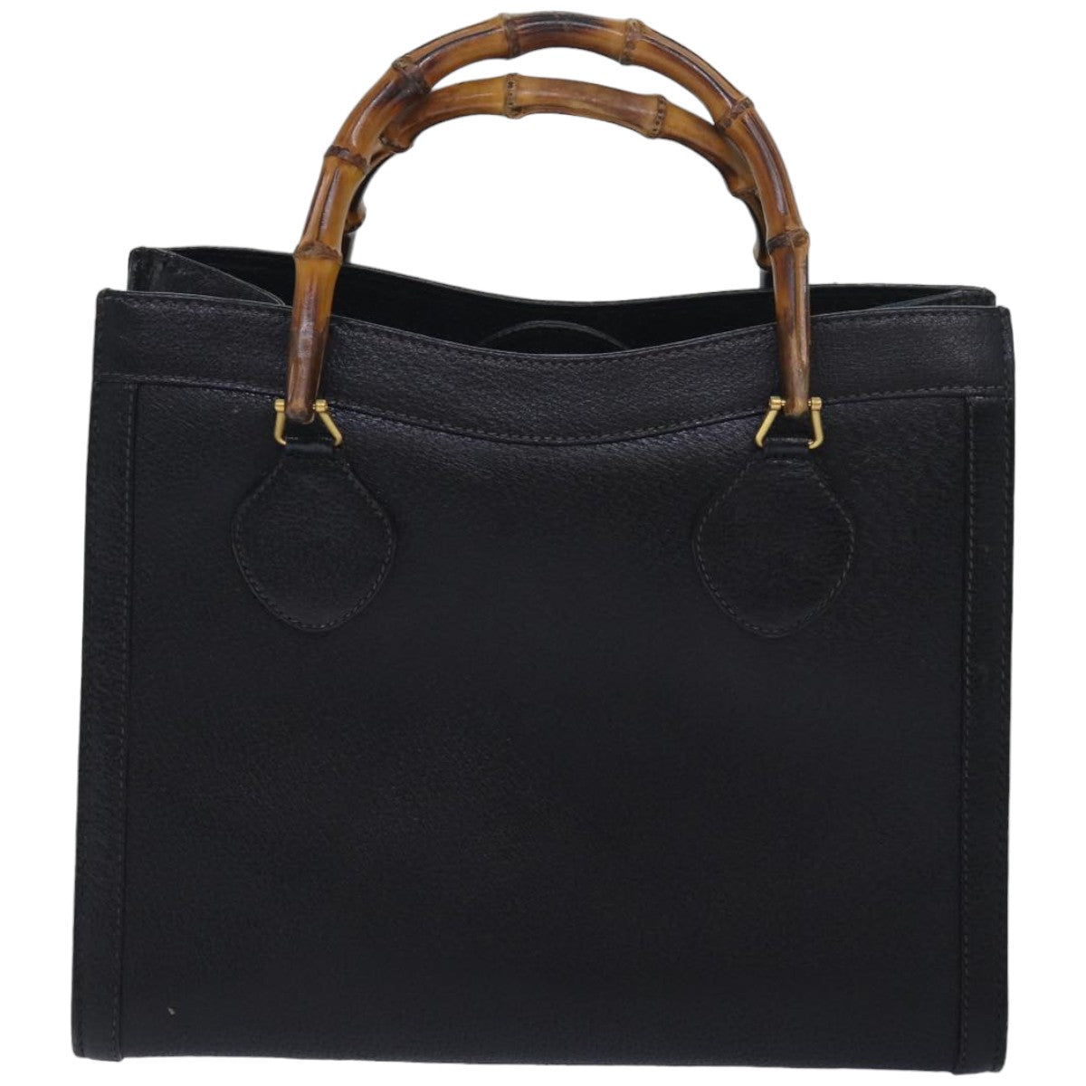 GUCCI Bamboo Hand Bag Leather Black 002 123 0260 82832