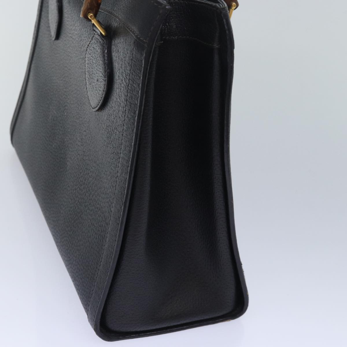 GUCCI Bamboo Hand Bag Leather Black 002 123 0260 82832