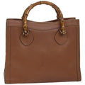 GUCCI Bamboo Hand Bag Leather Brown 002 2853 0260 0 82834