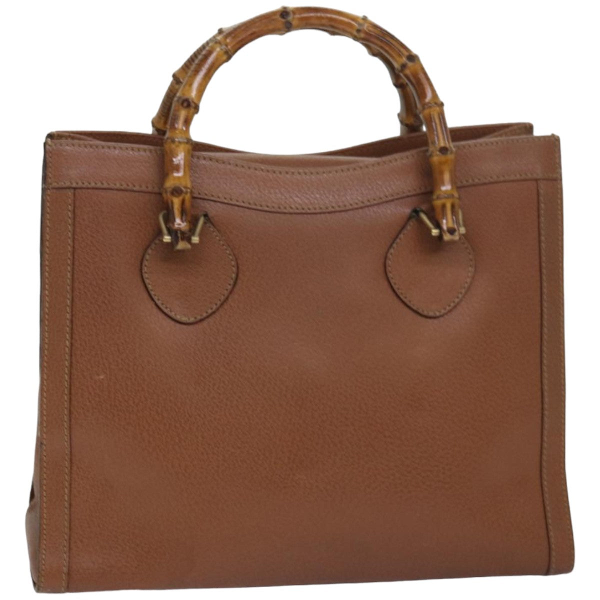 GUCCI Bamboo Hand Bag Leather Brown 002 2853 0260 0 82834