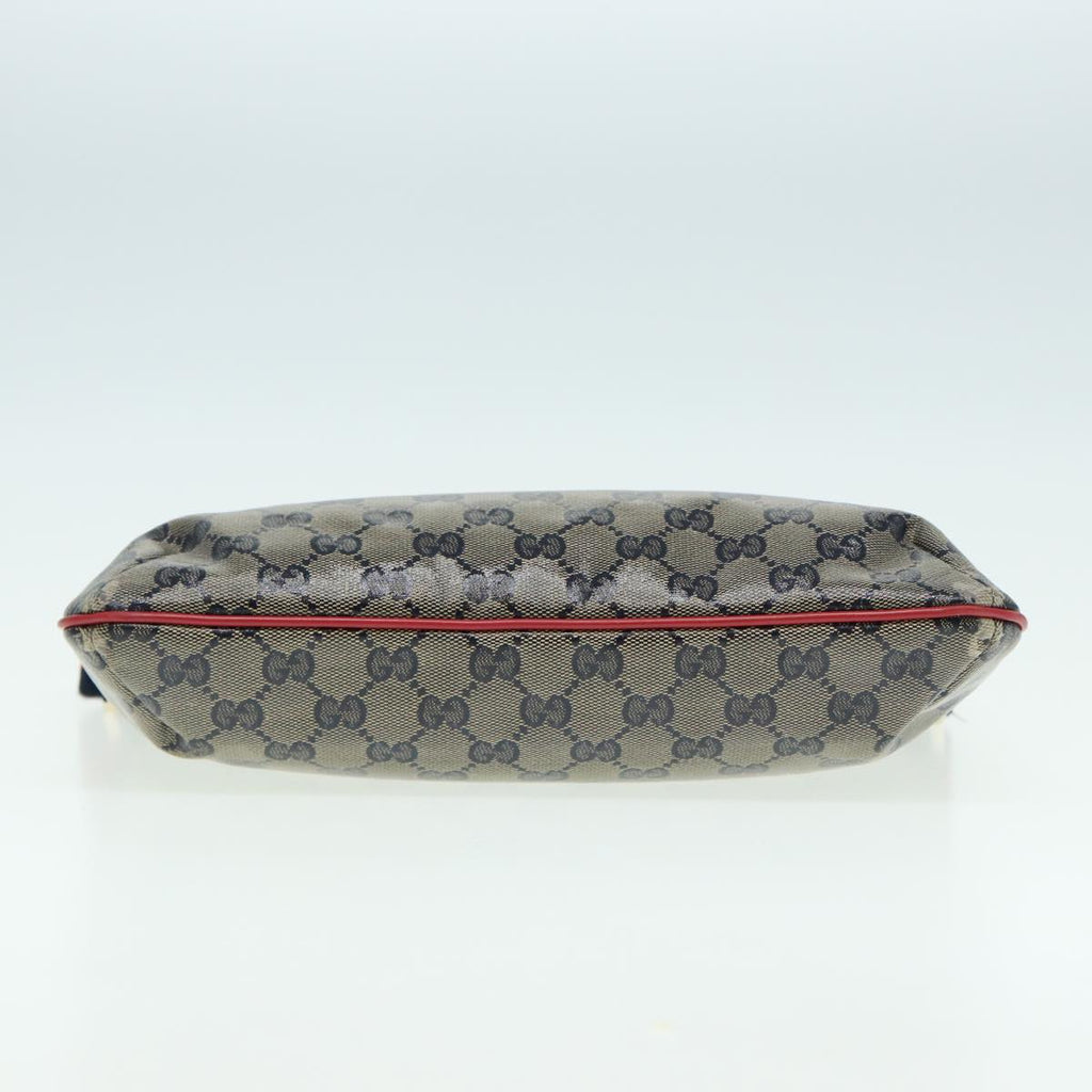 GUCCI GG Crystal Shoulder Bag Beige Red 189749 82868