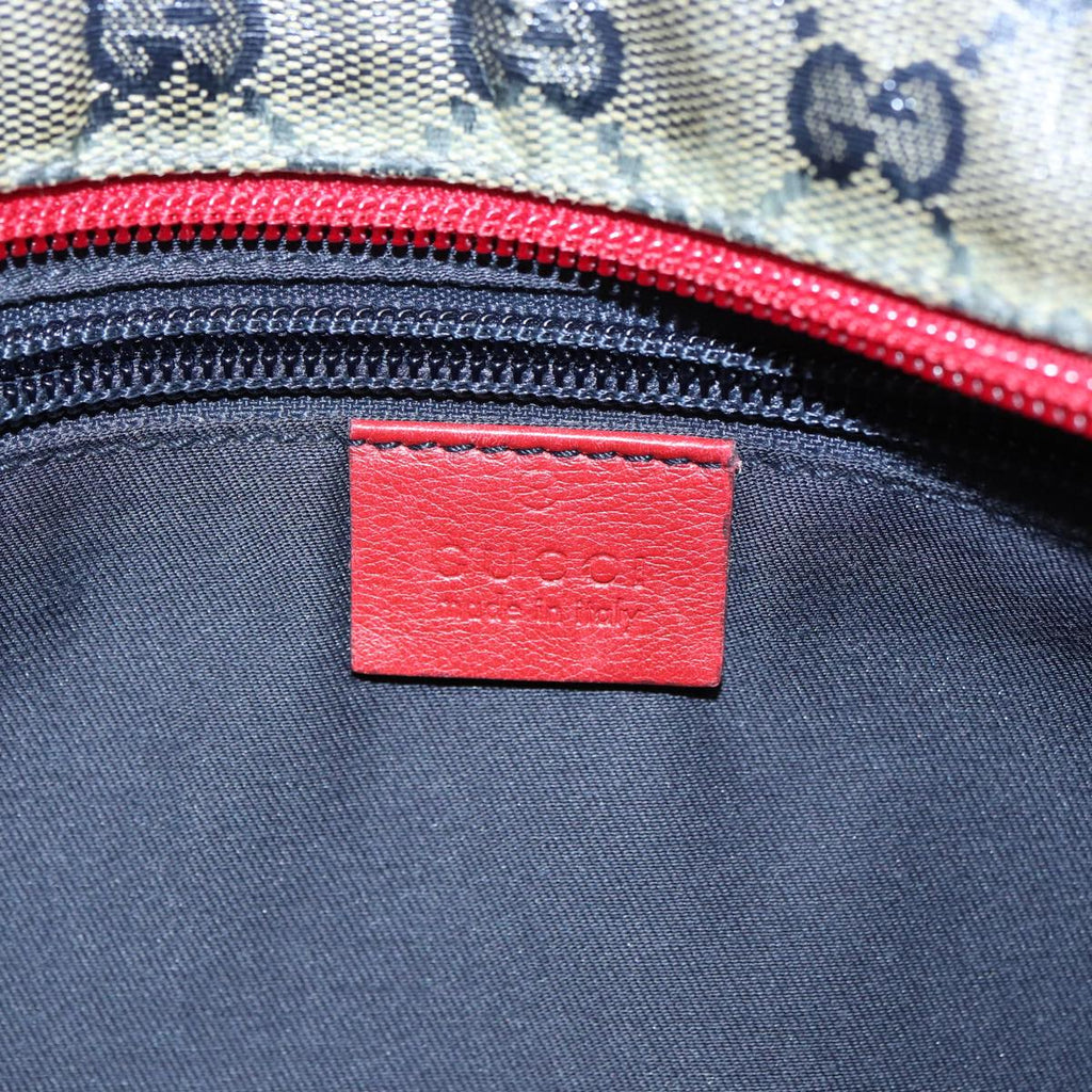 GUCCI GG Crystal Shoulder Bag Beige Red 189749 82868
