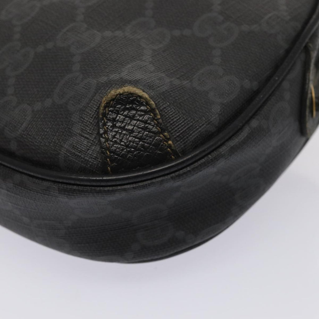 GUCCI GG Supreme Web Sherry Line Shoulder Bag PVC Black 89 02 066 82869