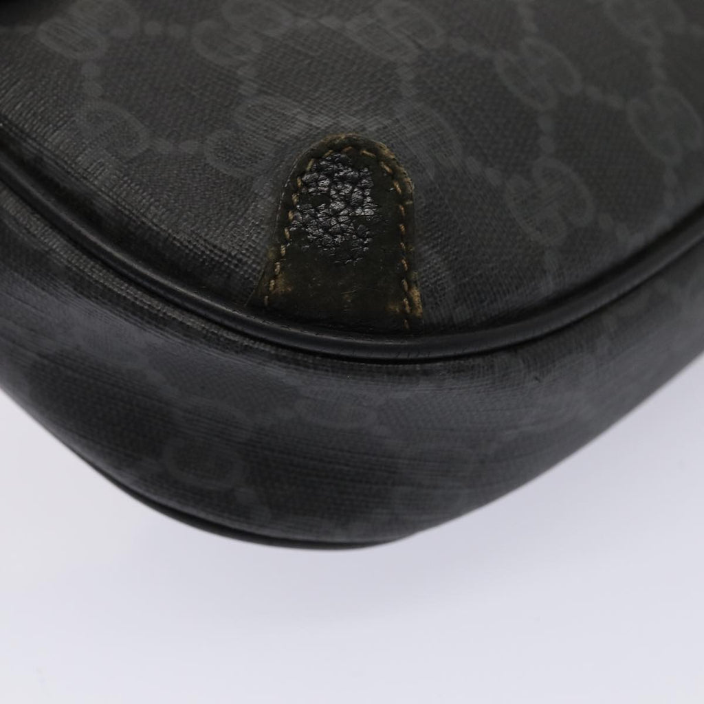 GUCCI GG Supreme Web Sherry Line Shoulder Bag PVC Black 89 02 066 82869