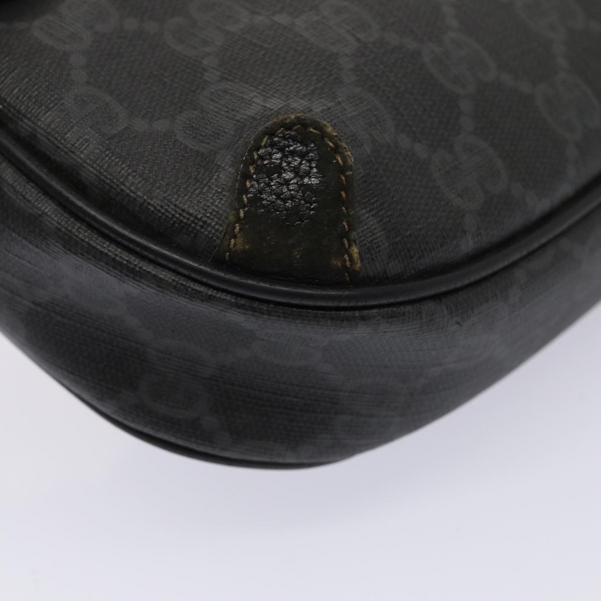 GUCCI GG Supreme Web Sherry Line Shoulder Bag PVC Black 89 02 066 82869
