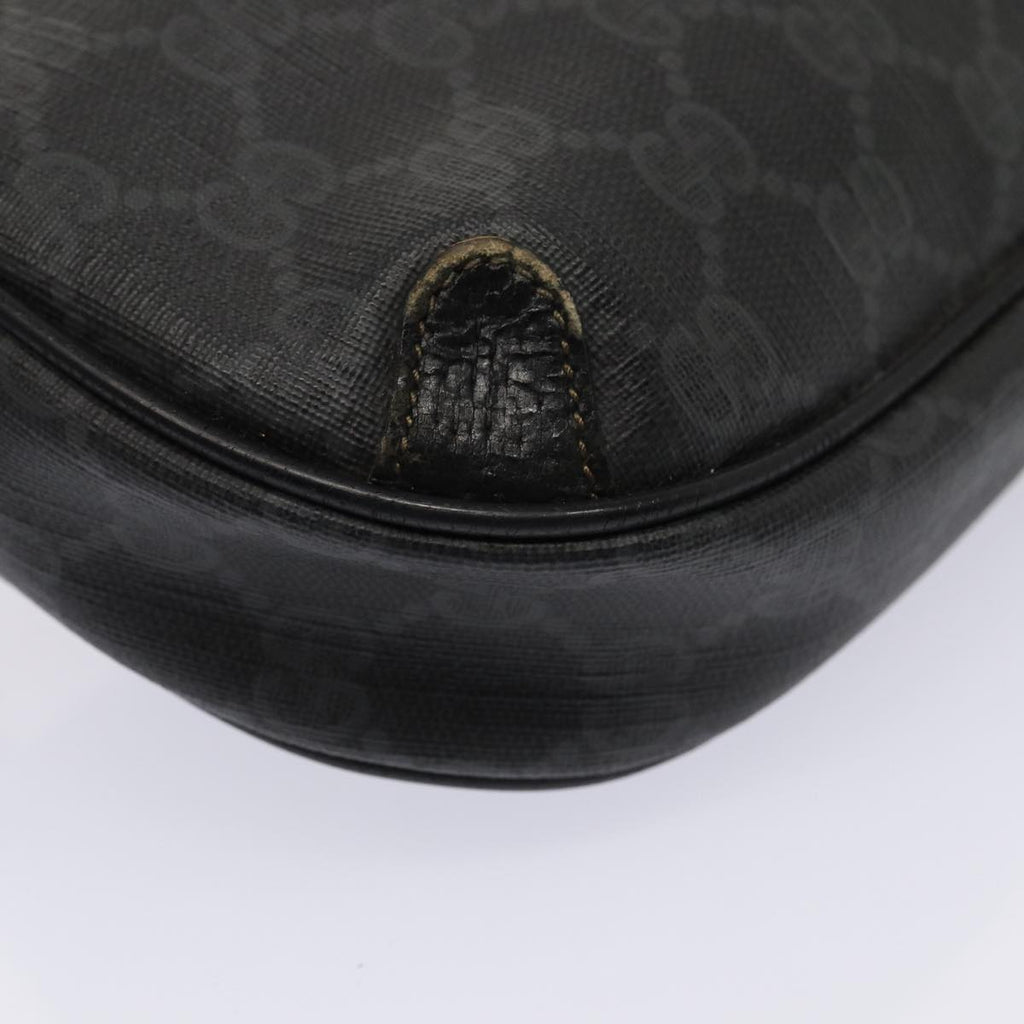 GUCCI GG Supreme Web Sherry Line Shoulder Bag PVC Black 89 02 066 82869