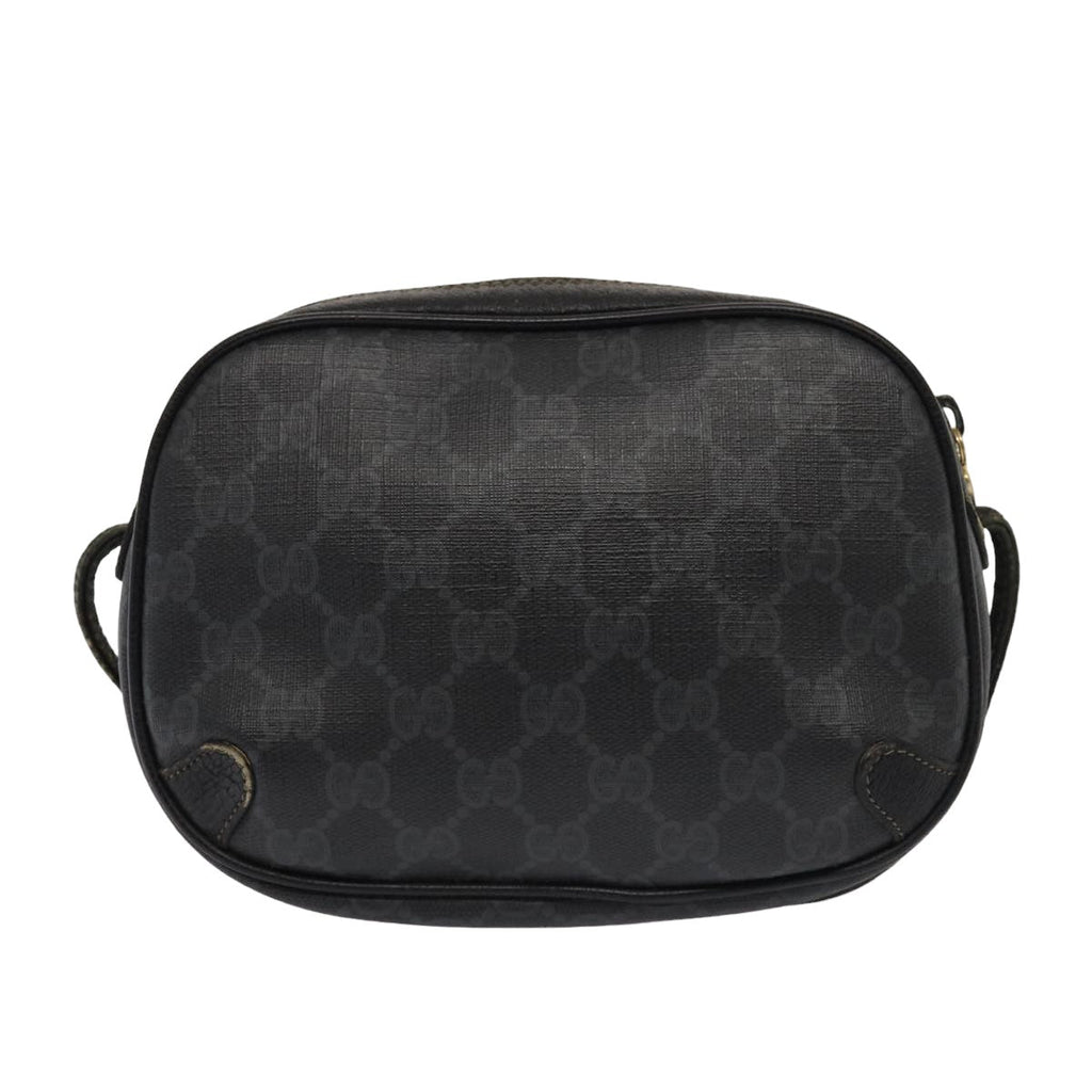 GUCCI GG Supreme Web Sherry Line Shoulder Bag PVC Black 89 02 066 82869