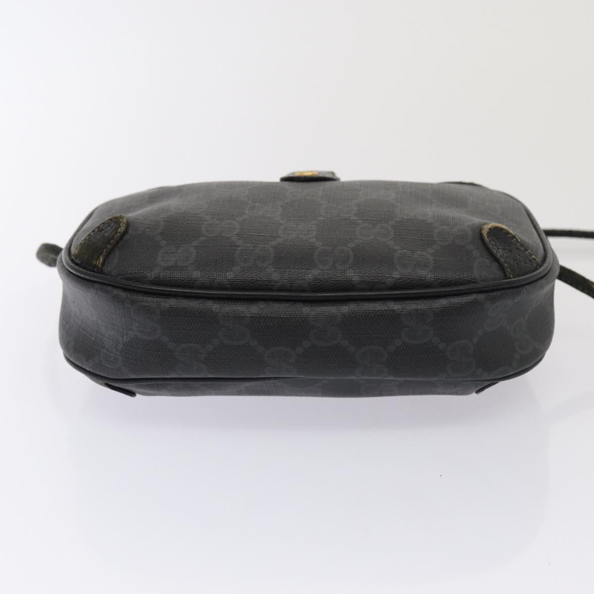 GUCCI GG Supreme Web Sherry Line Shoulder Bag PVC Black 89 02 066 82869