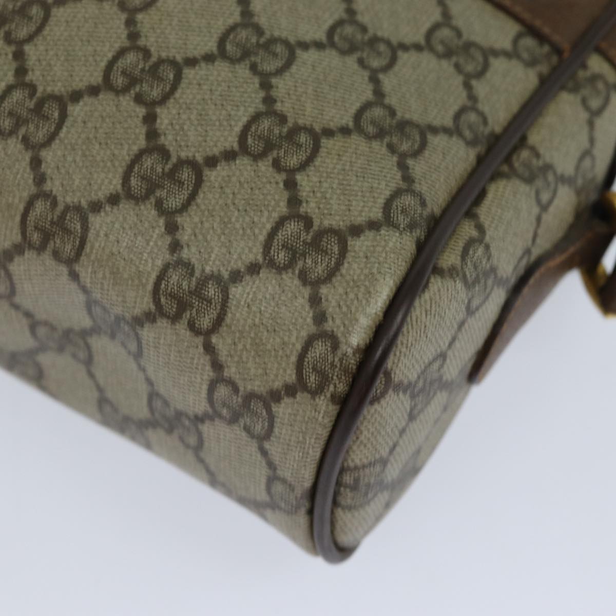 GUCCI GG Supreme Web Sherry Line Shoulder Bag PVC Beige Red 56 02 088 82872