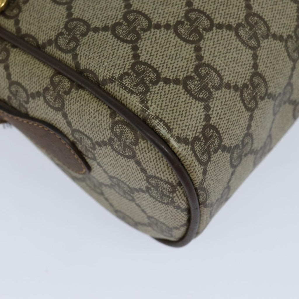 GUCCI GG Supreme Web Sherry Line Shoulder Bag PVC Beige Red 56 02 088 82872
