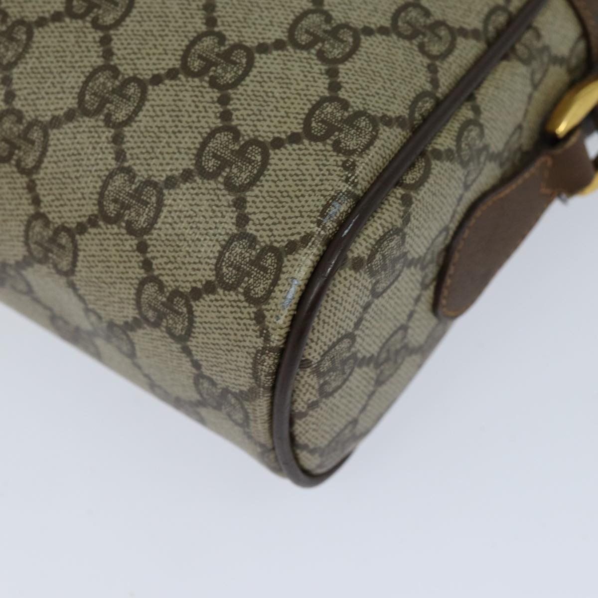 GUCCI GG Supreme Web Sherry Line Shoulder Bag PVC Beige Red 56 02 088 82872