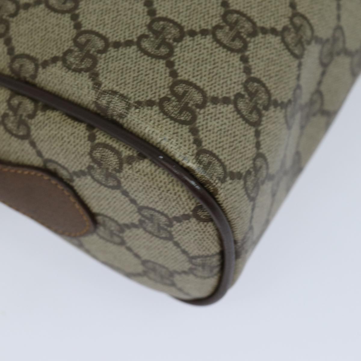 GUCCI GG Supreme Web Sherry Line Shoulder Bag PVC Beige Red 56 02 088 82872