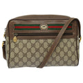 GUCCI GG Supreme Web Sherry Line Shoulder Bag PVC Beige Red 56 02 088 82872