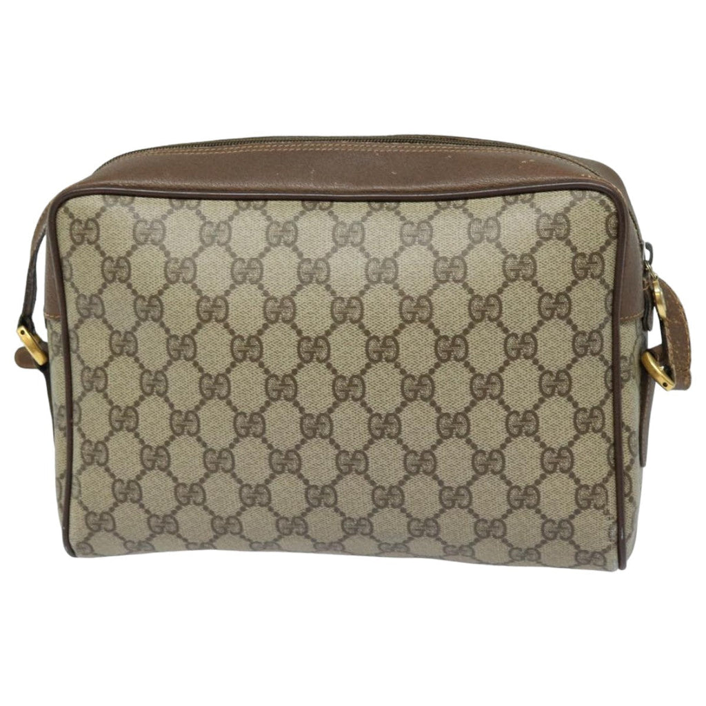 GUCCI GG Supreme Web Sherry Line Shoulder Bag PVC Beige Red 56 02 088 82872
