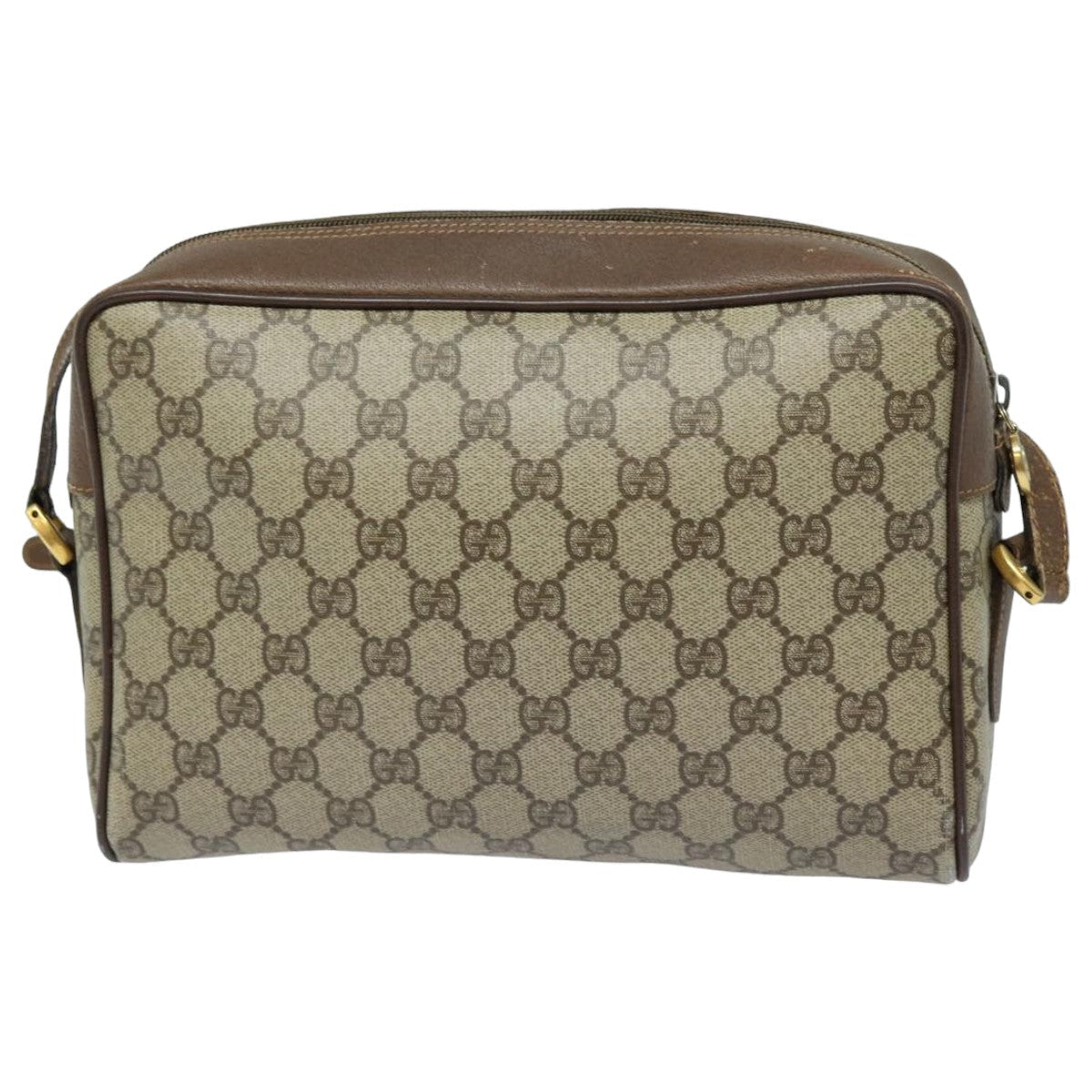 GUCCI GG Supreme Web Sherry Line Shoulder Bag PVC Beige Red 56 02 088 82872