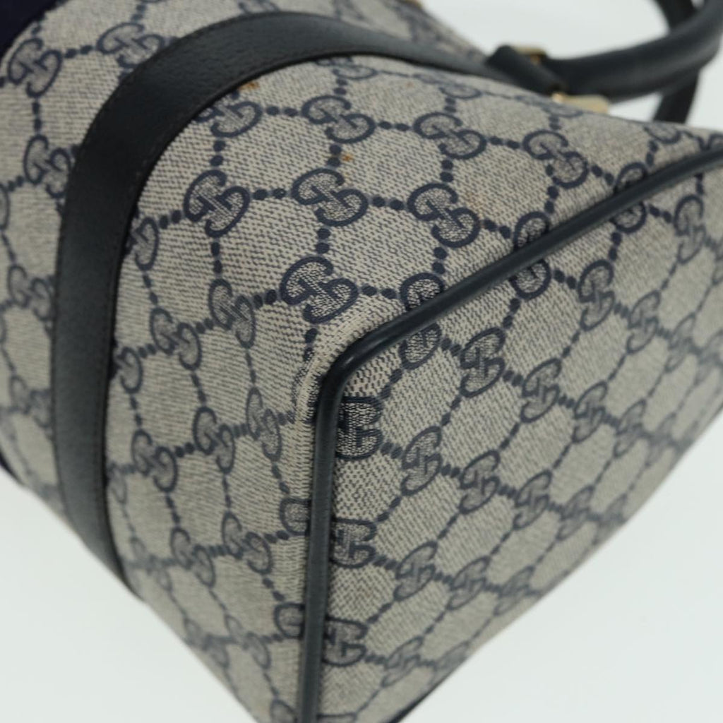 GUCCI GG Supreme Boston Bag PVC Leather Navy 904 02 006 82876