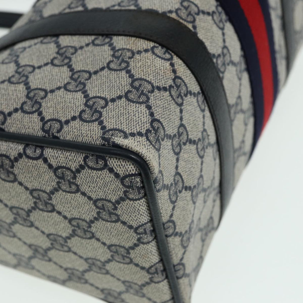 GUCCI GG Supreme Boston Bag PVC Leather Navy 904 02 006 82876