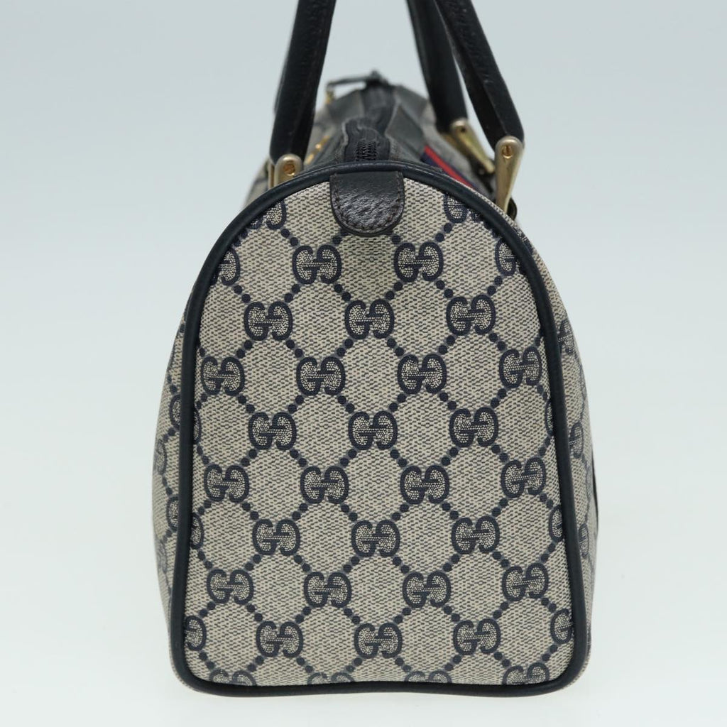 GUCCI GG Supreme Boston Bag PVC Leather Navy 904 02 006 82876