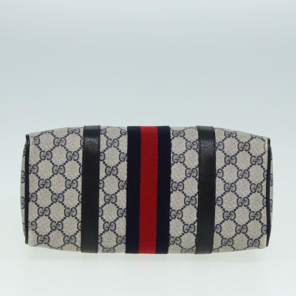 GUCCI GG Supreme Boston Bag PVC Leather Navy 904 02 006 82876