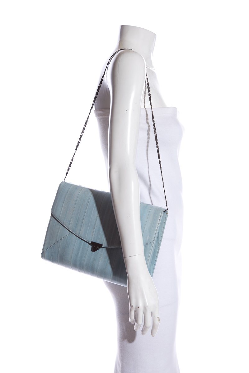 Bags Arena Light Blue Convertible Envelope Clutch