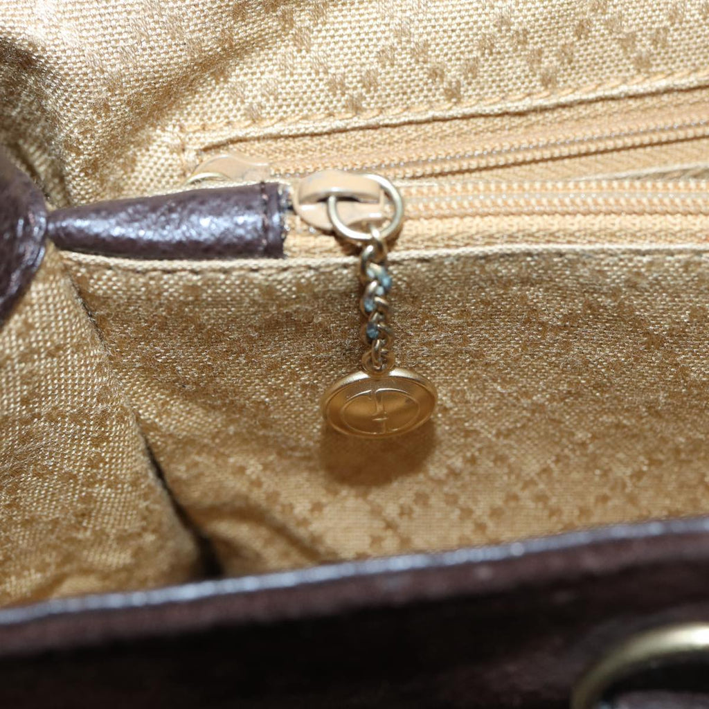 GUCCI Bamboo Hand Bag Suede 2way Brown 002 2855 0322 0 82942