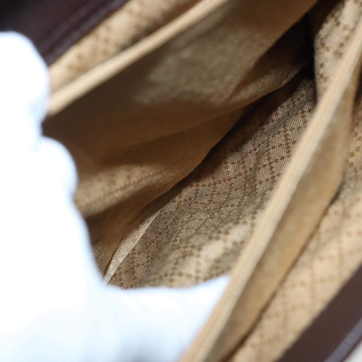GUCCI Bamboo Hand Bag Suede 2way Brown 002 2855 0322 0 82942