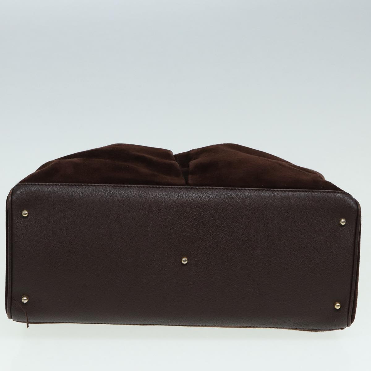 GUCCI Bamboo Hand Bag Suede 2way Brown 002 2855 0322 0 82942