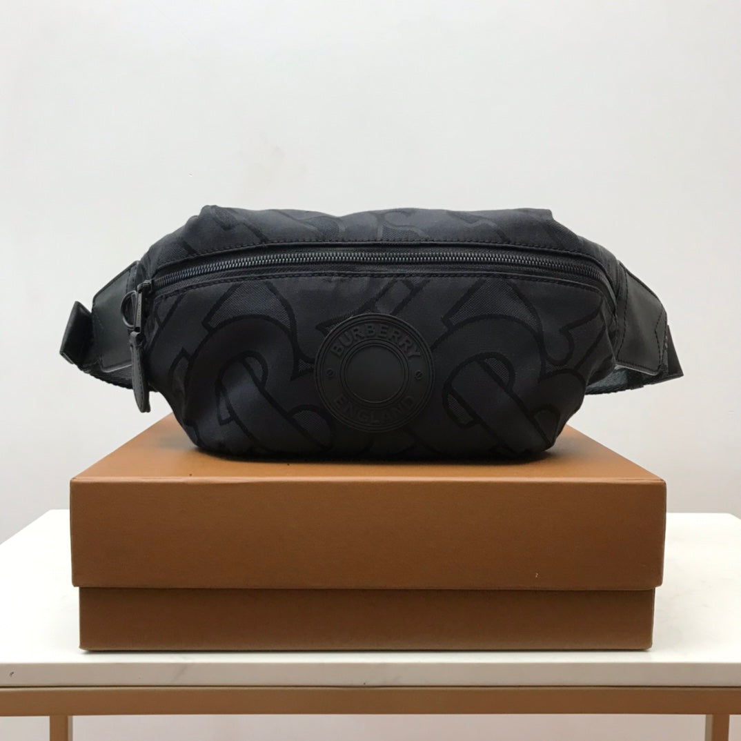 GLAMI Monogram Recycled Polyester Sonny Bum Bag Black For Men, Bags 12.2in/31cm